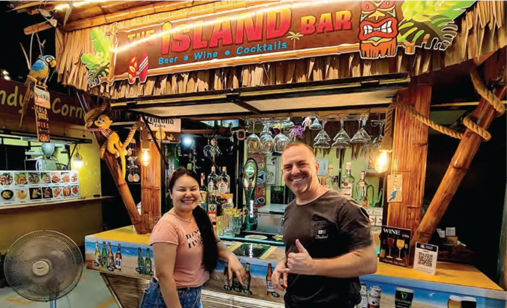 Kraig and Jane, the faces of Island Bar in Pattaya.