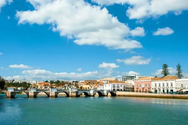 Tavira—sometimes referred to as “Queen of the Algarve—is located just 30 minutes from the Spanish border. ©istock/anyaivanova