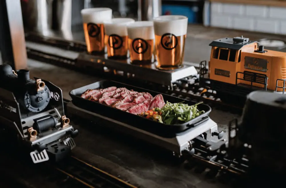 "Burgers on a Rail" in New Town Prague is a must in Prague’s Wenceslas Square.