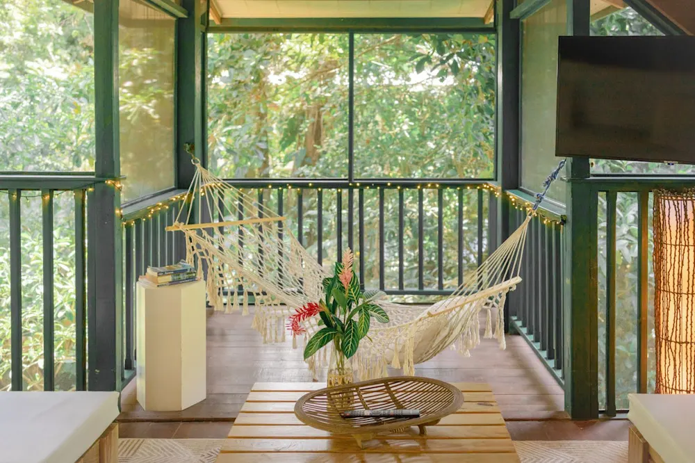 The hammock porch at Casa de Mono is made for slowing down.