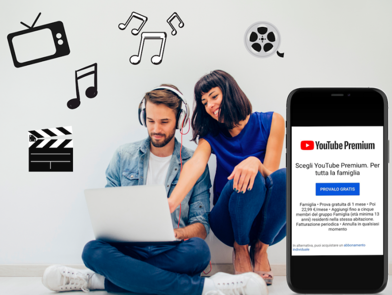 Youtube Premium costo - scopri il trucco per spendere solo â¬3 al mese! | Together Price Italia