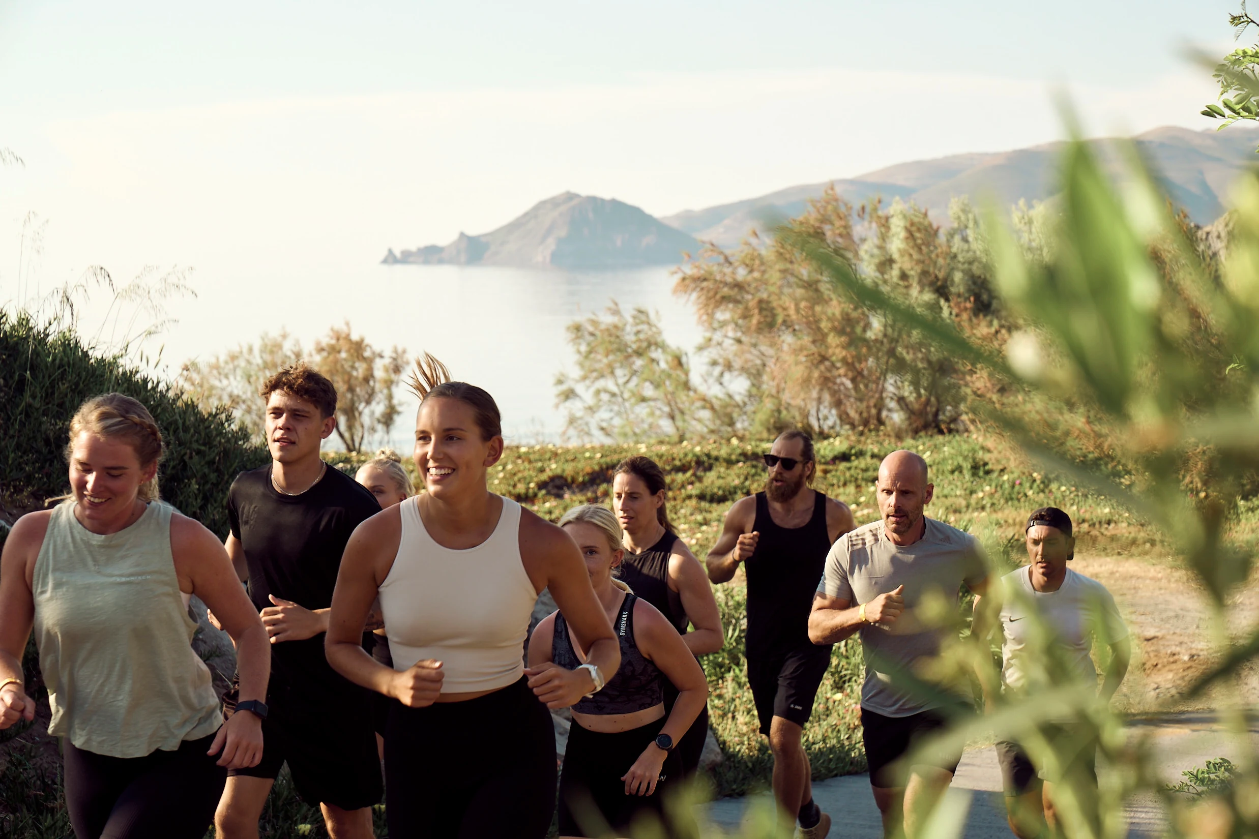 Folk som løper på Limnos