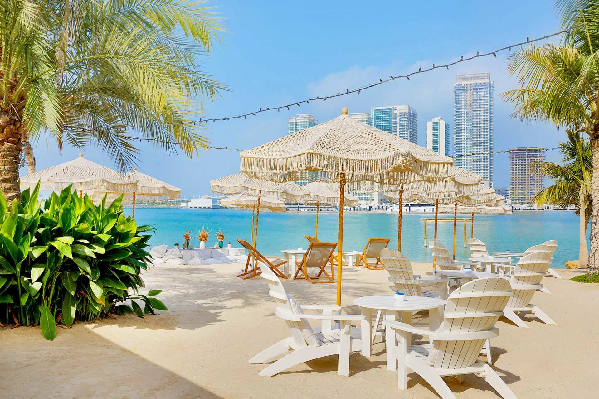 Beach and skyscrapers in Dubai