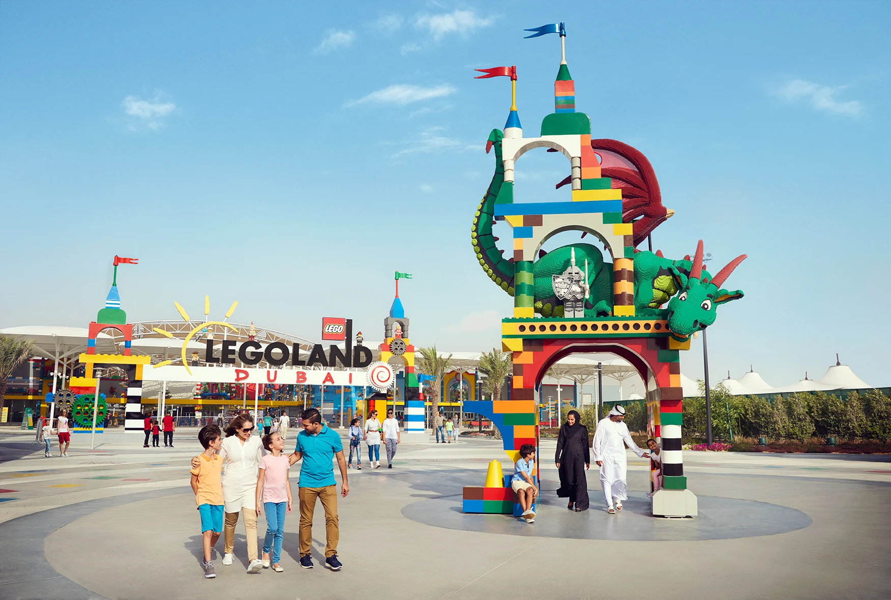 Familj på Legoland Dubai