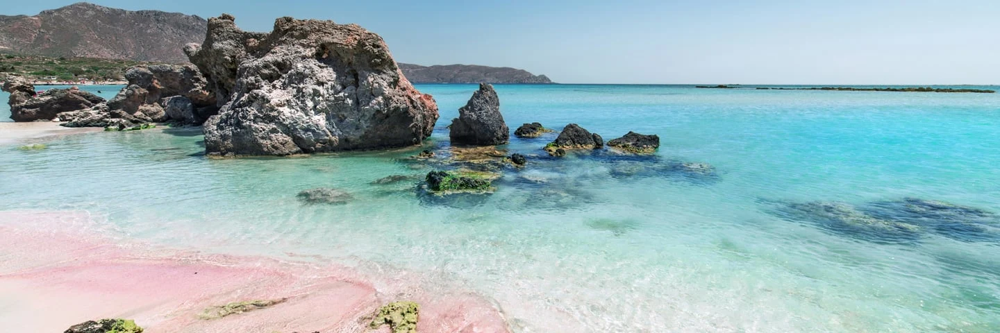 Het strand van Elafonissi op Kreta