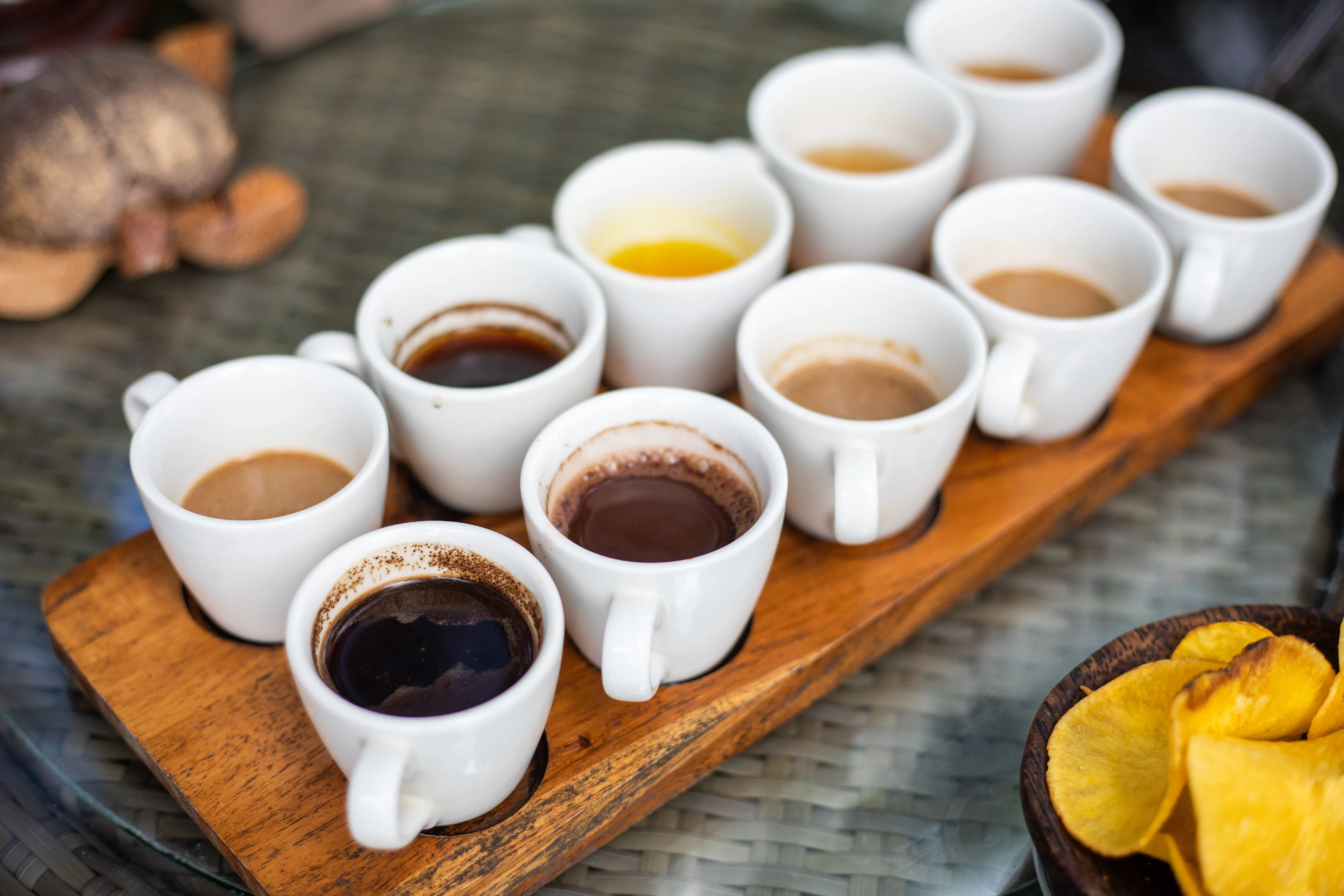 Små koppar med det kända Lawak-kaffet