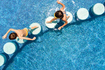 Kids in pool