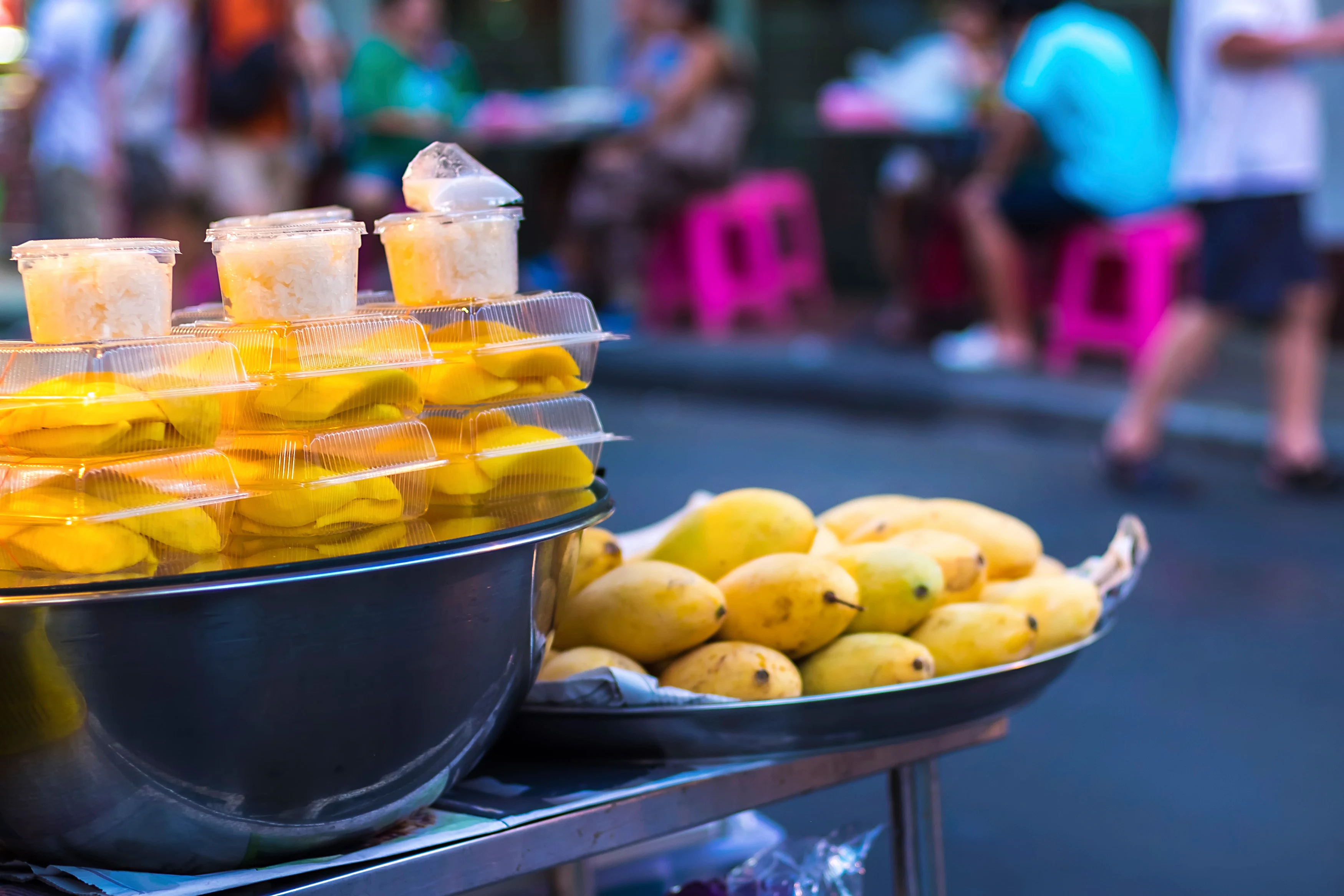 Marknadsstånd i Bangkok
