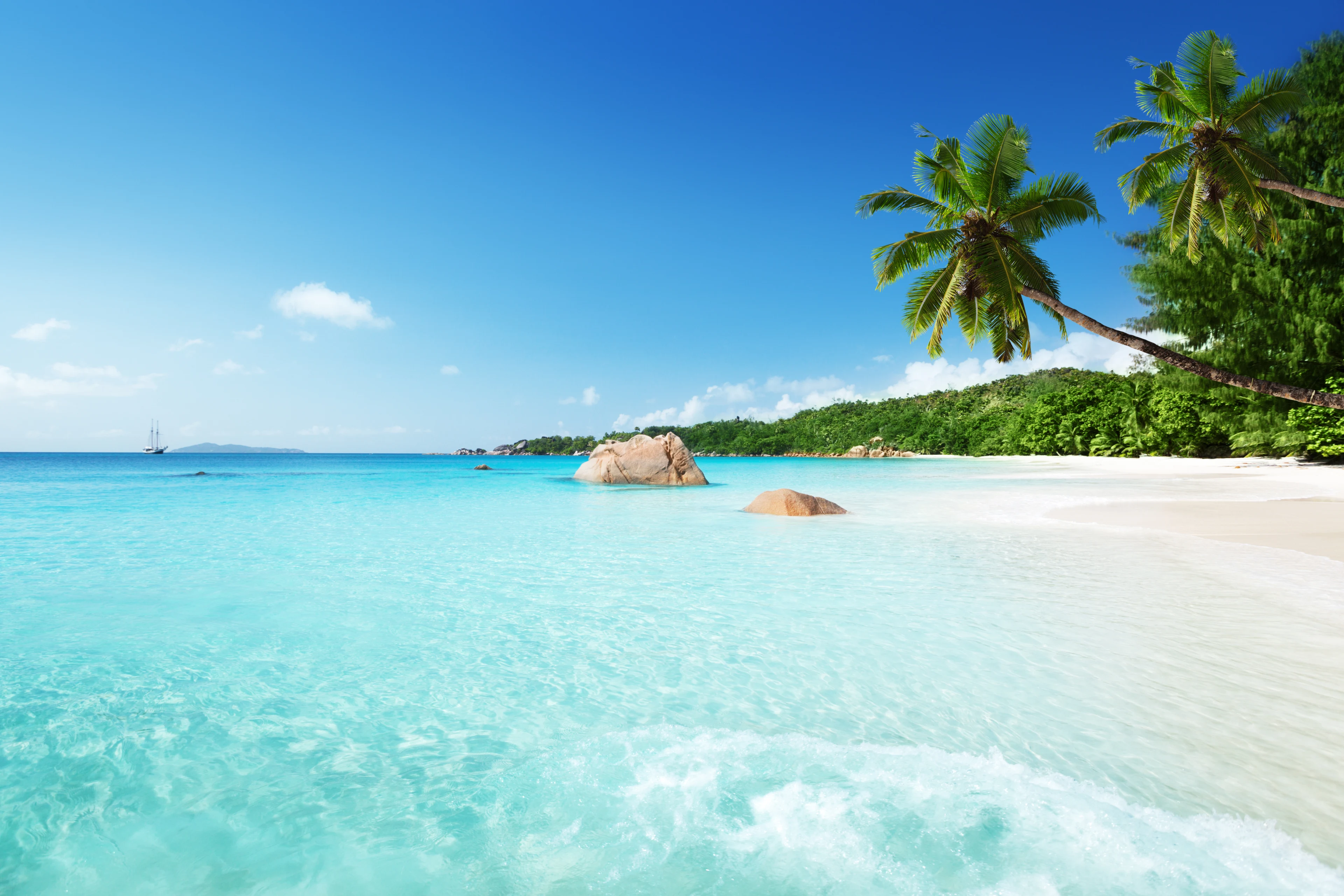 Mooi strand op de Seychellen