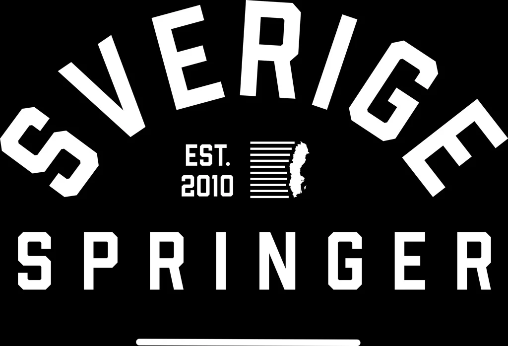 sverige springer logo vit