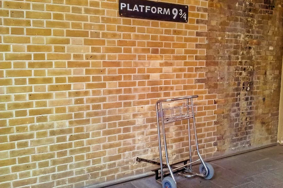 Plattform 9 3/4 ved King's Cross Station