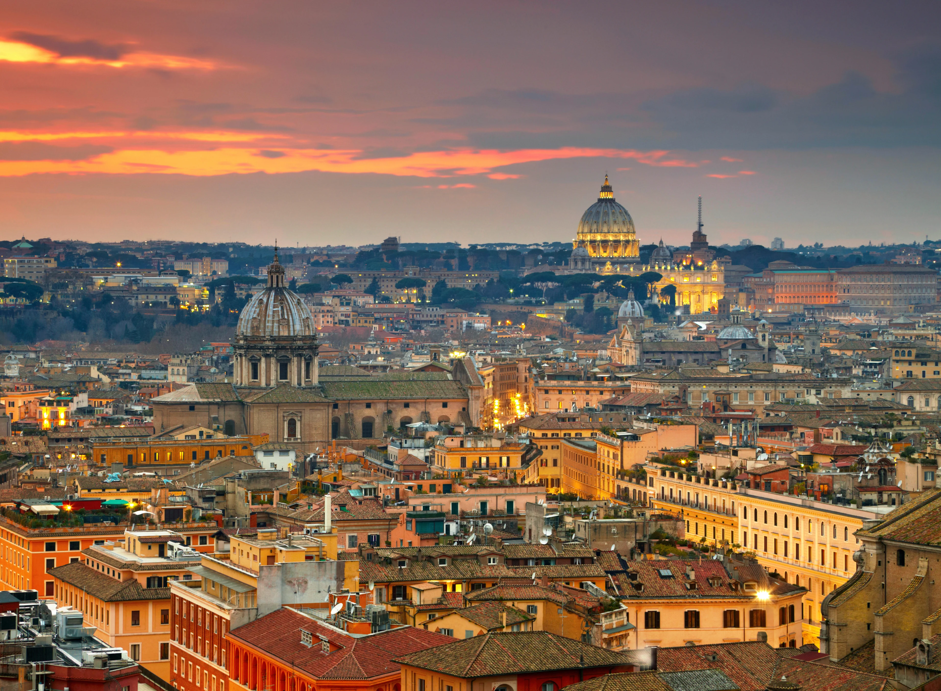 Aerial view of Rome