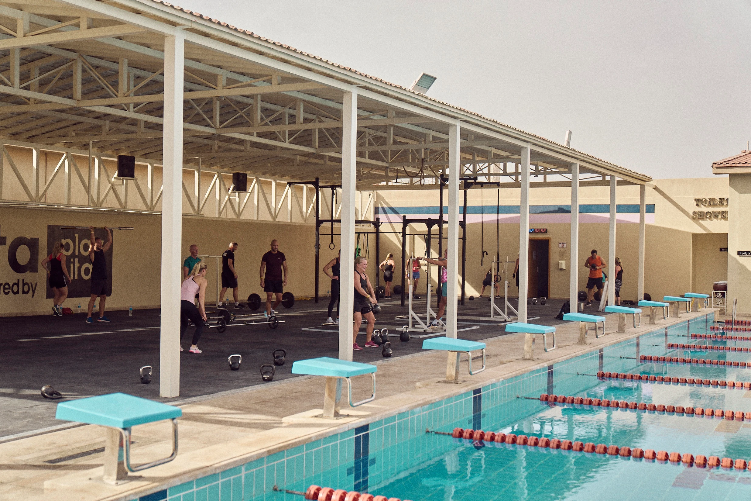 Het Olympisch zwembad bij Aqua Vista