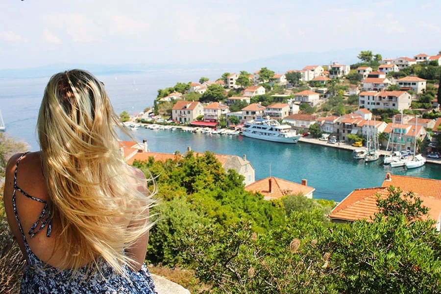 Utsikt över skärgården i Kroatien