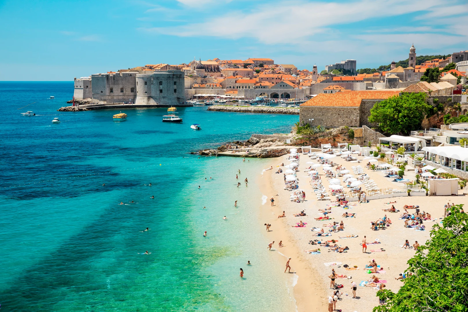 Vy över Dubrovnik och havet