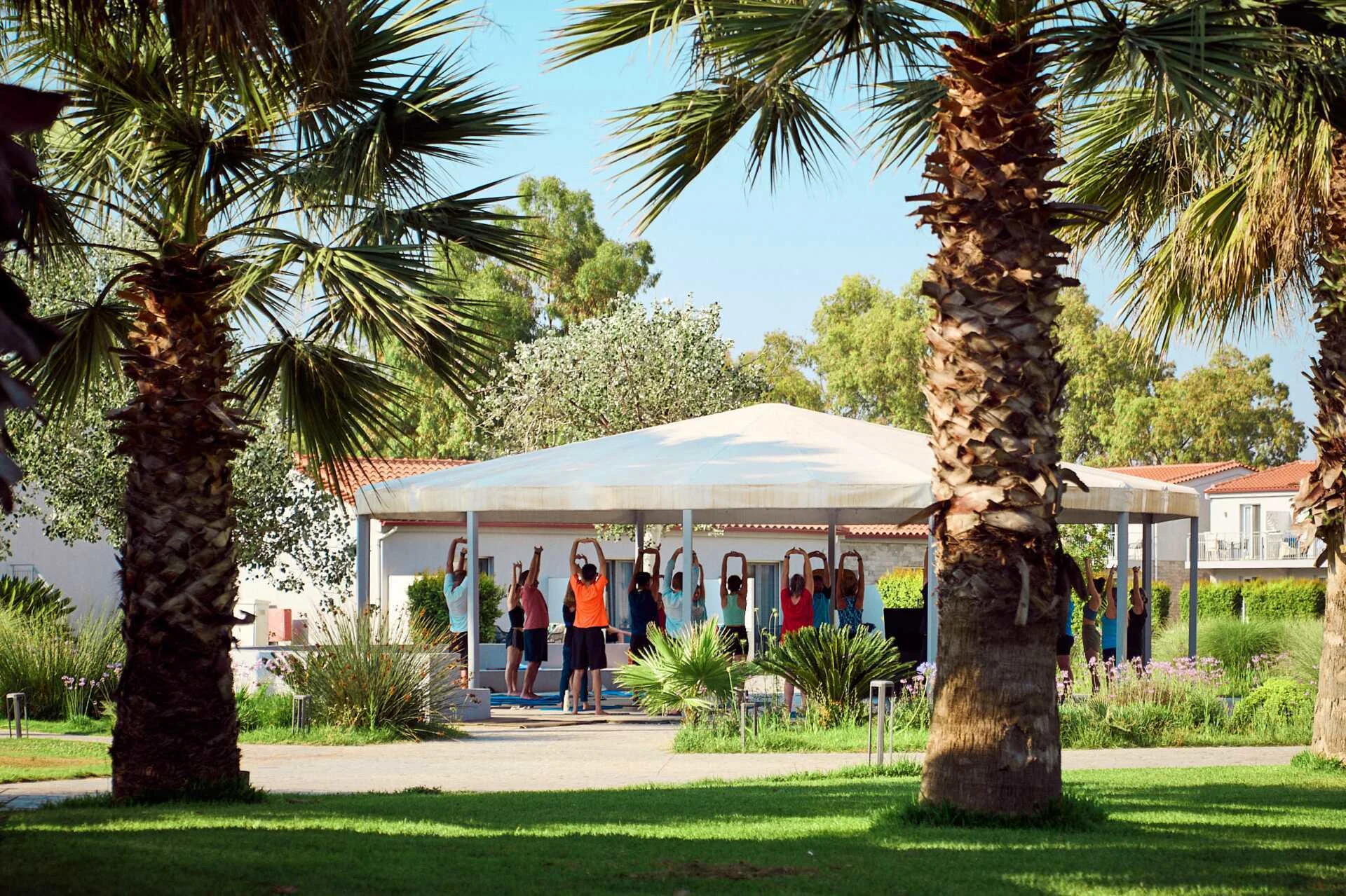 Gruppetrening på Paleros Beach Resort