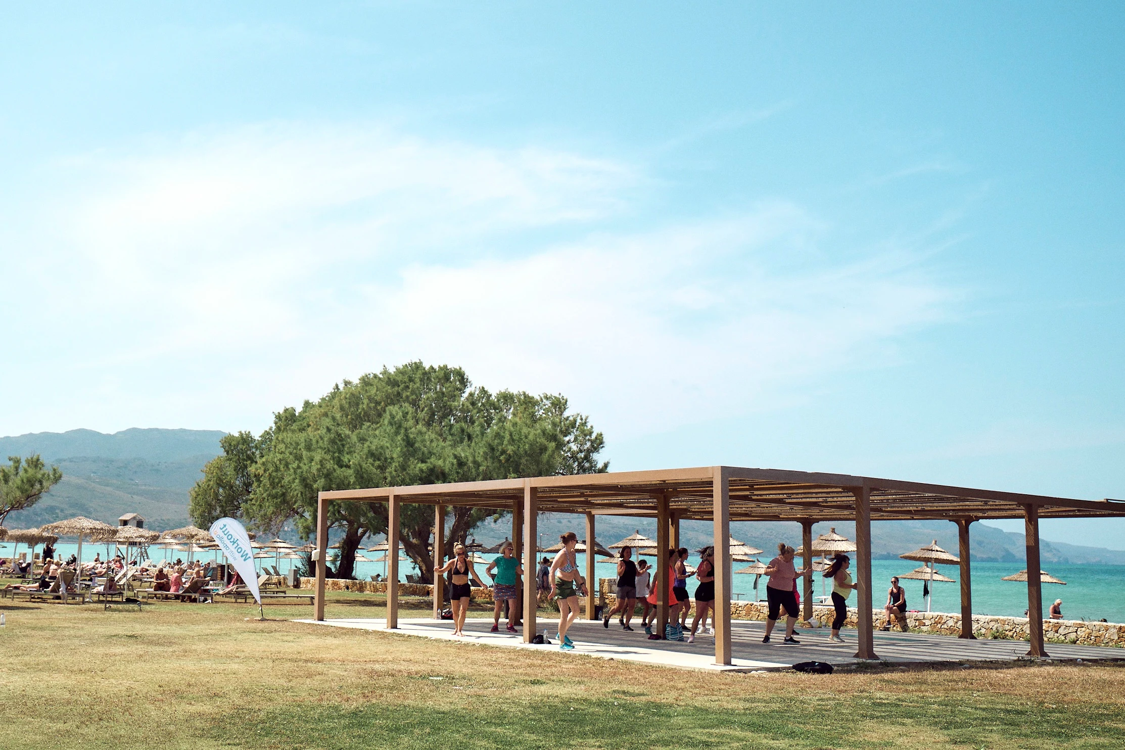 Gruppträning på Cavo Spada