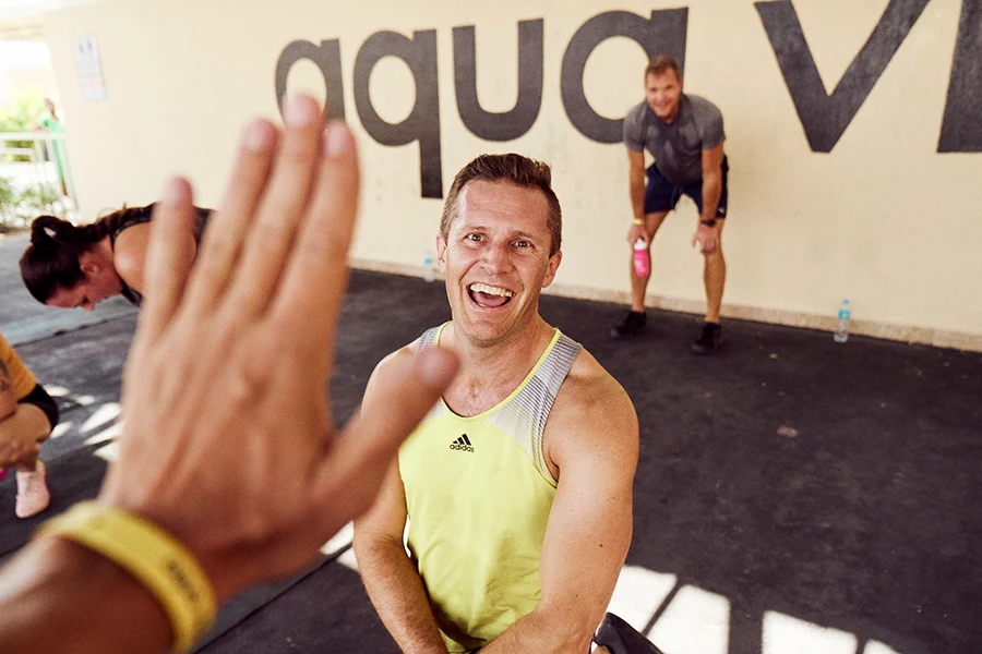 Glad man som tränat i wod-boxen på Aqua Vista