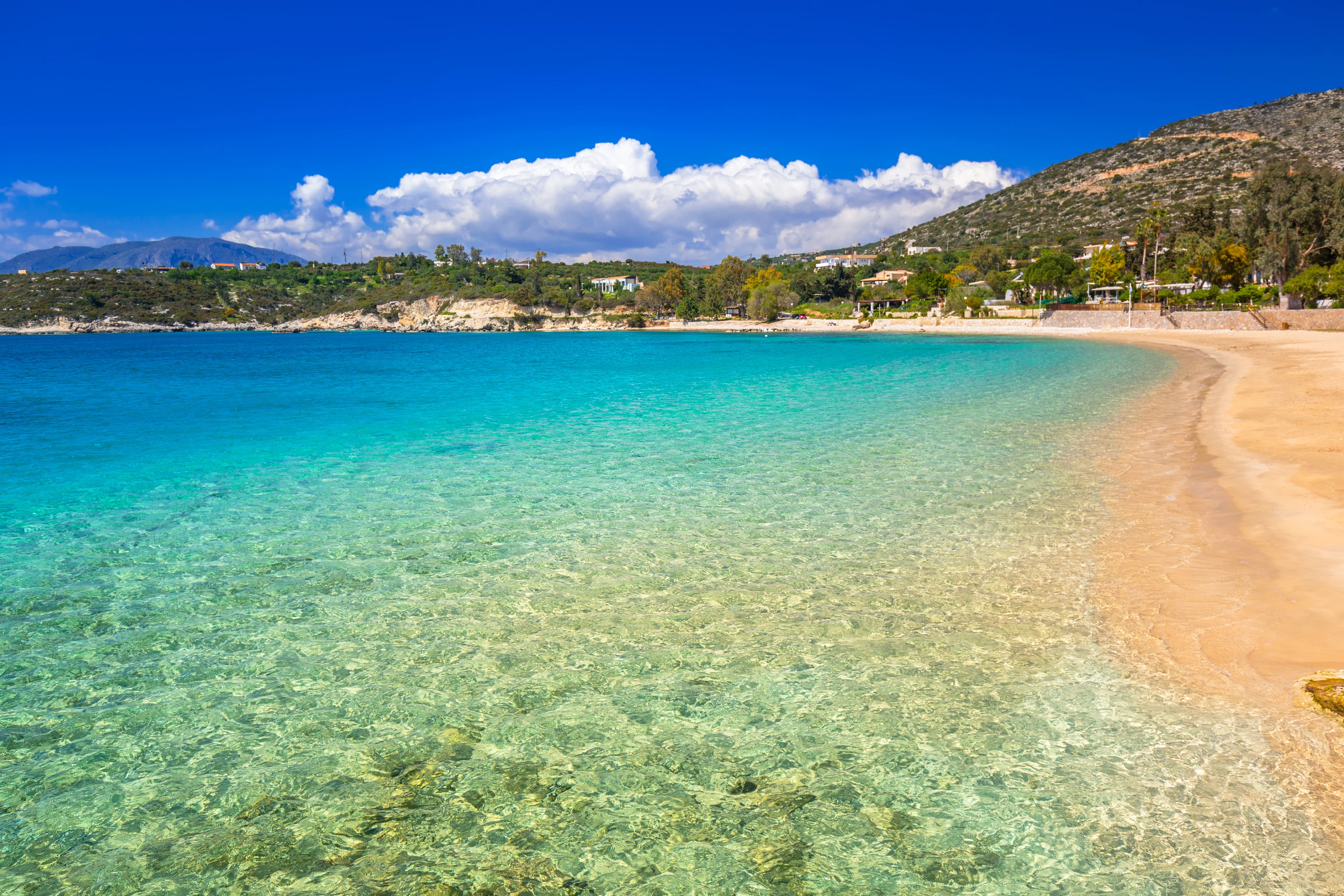 Strand i Chania stad