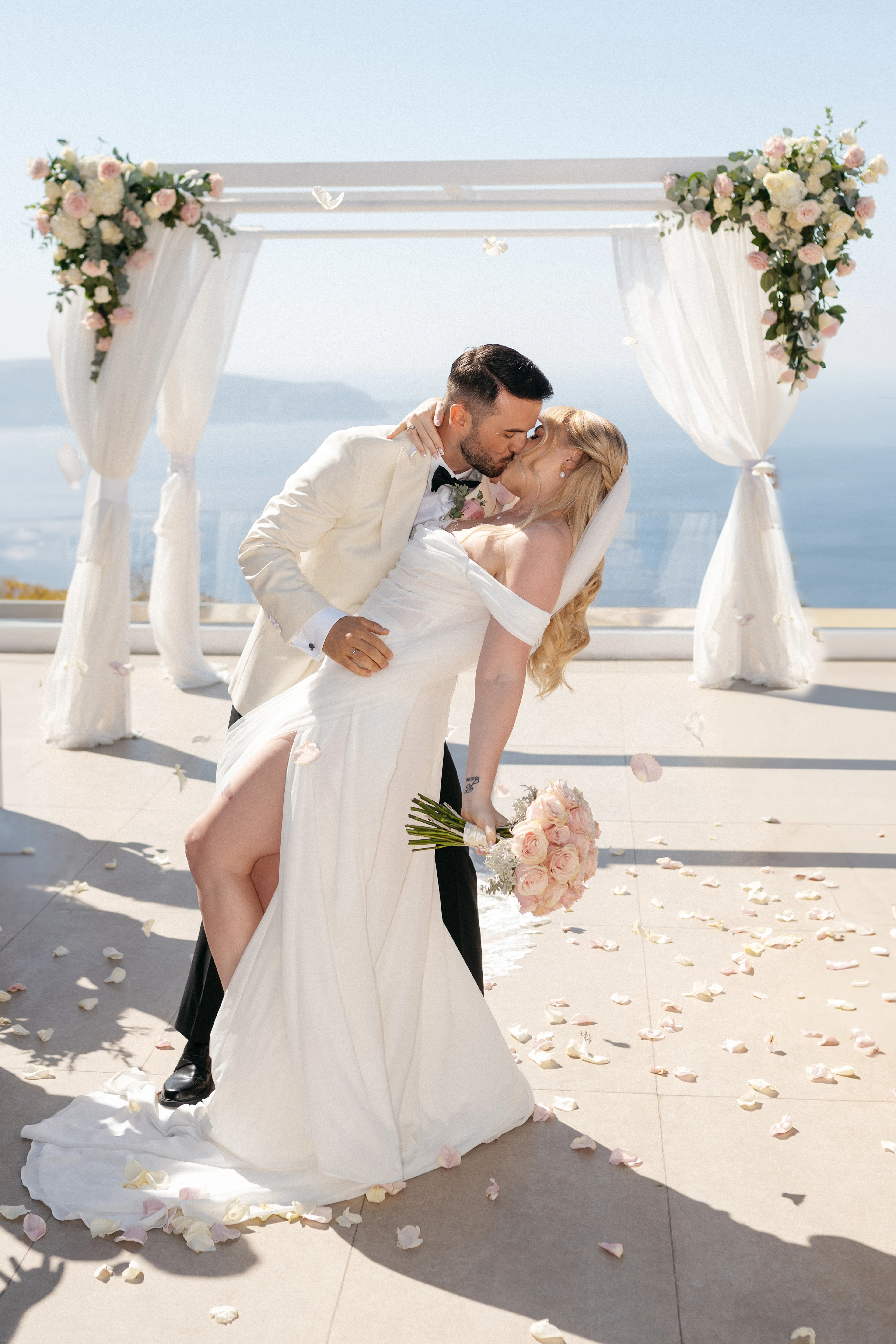 Det første kysset som nygifte