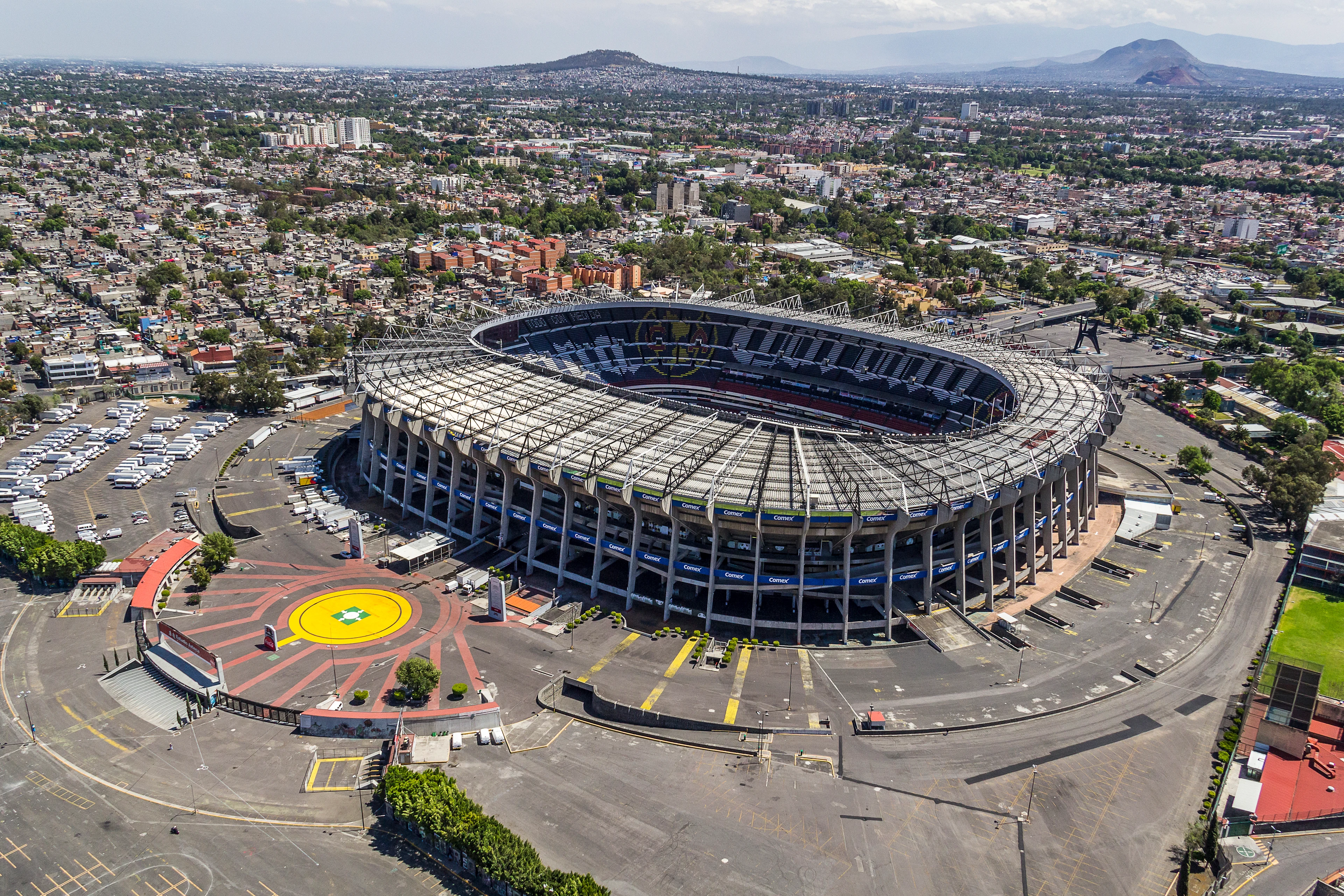 Azteca Stadium i Mexico City sett fra oven.