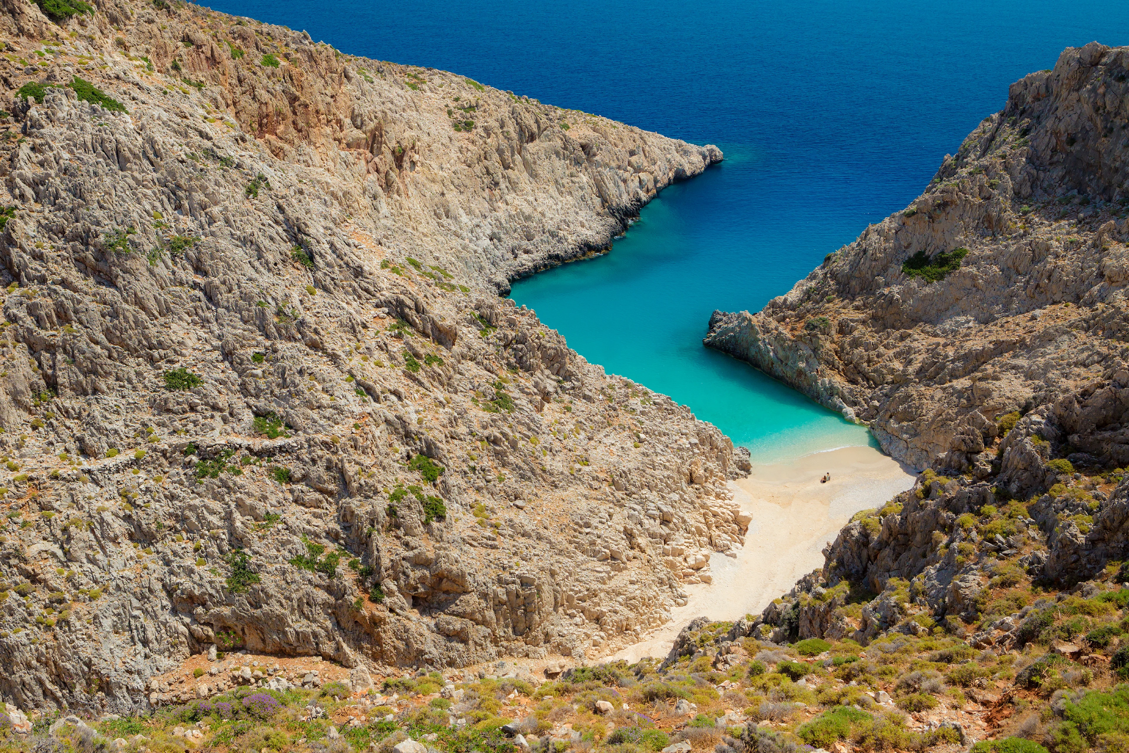 Prachtig strand met turquoise water op Kreta