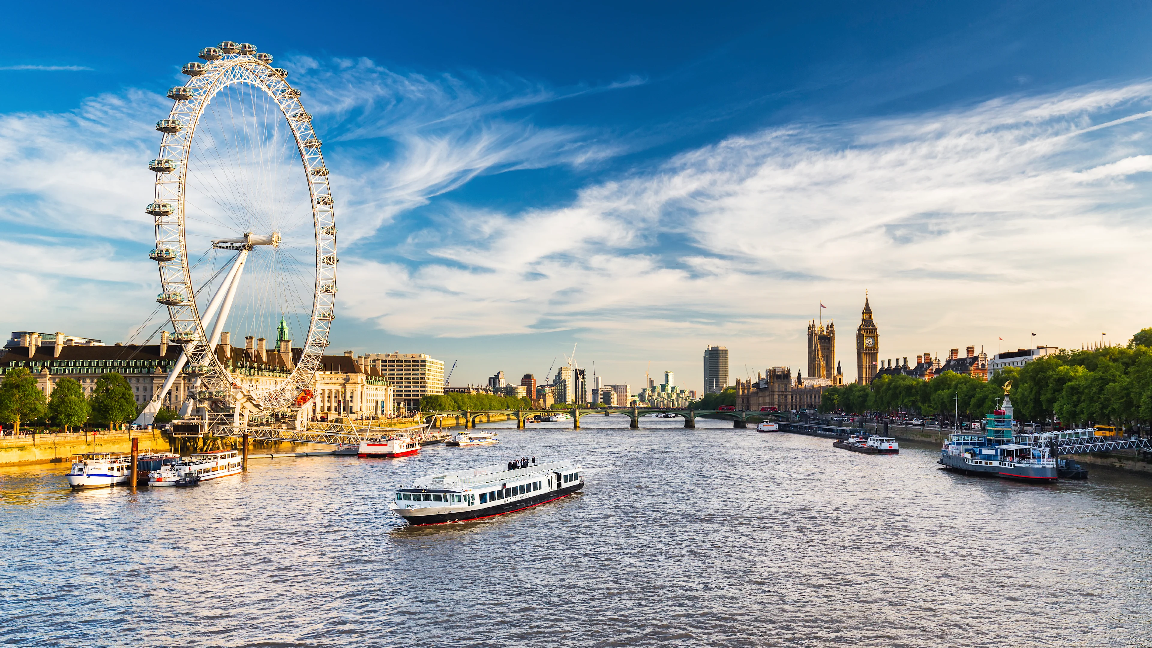 Utsikt over Themsen og London Eye