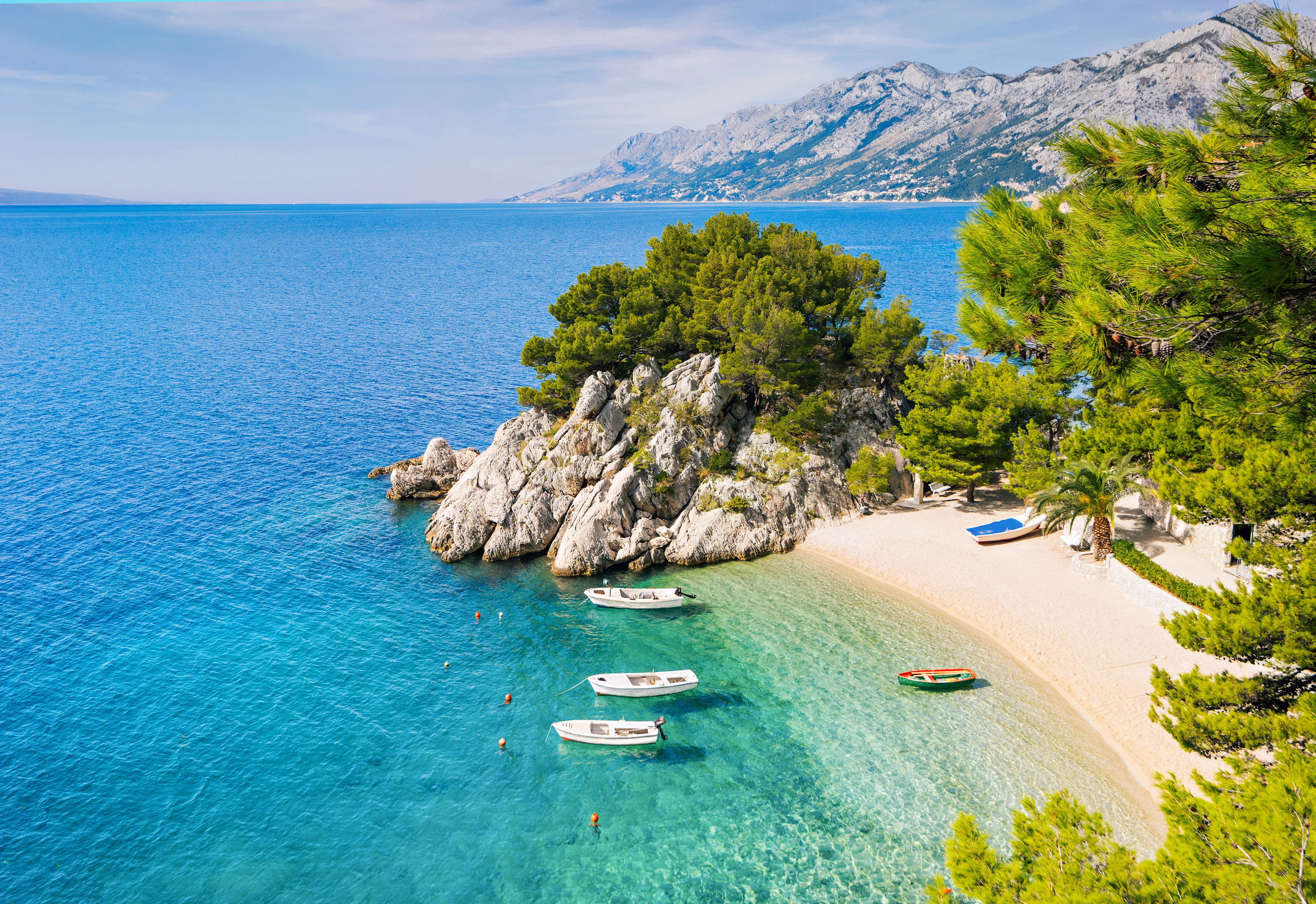 En liten strand på Makarska, Kroatoen