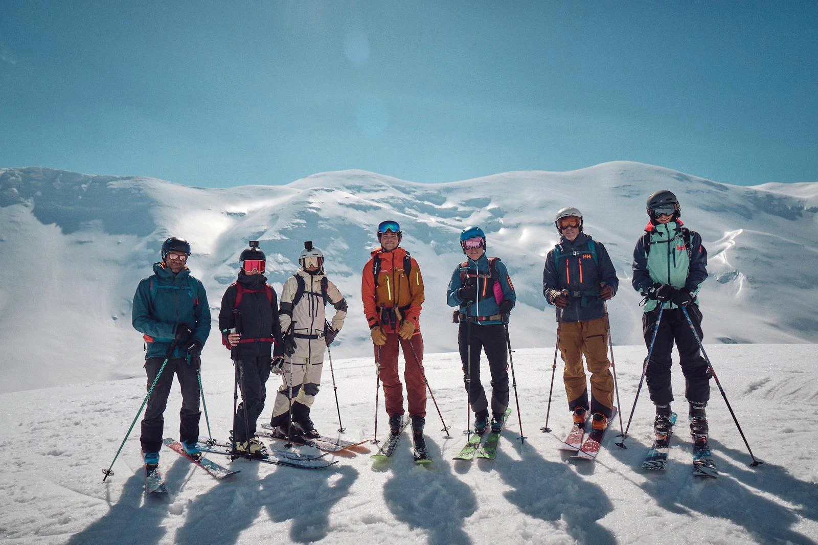 Gruppe på skitur
