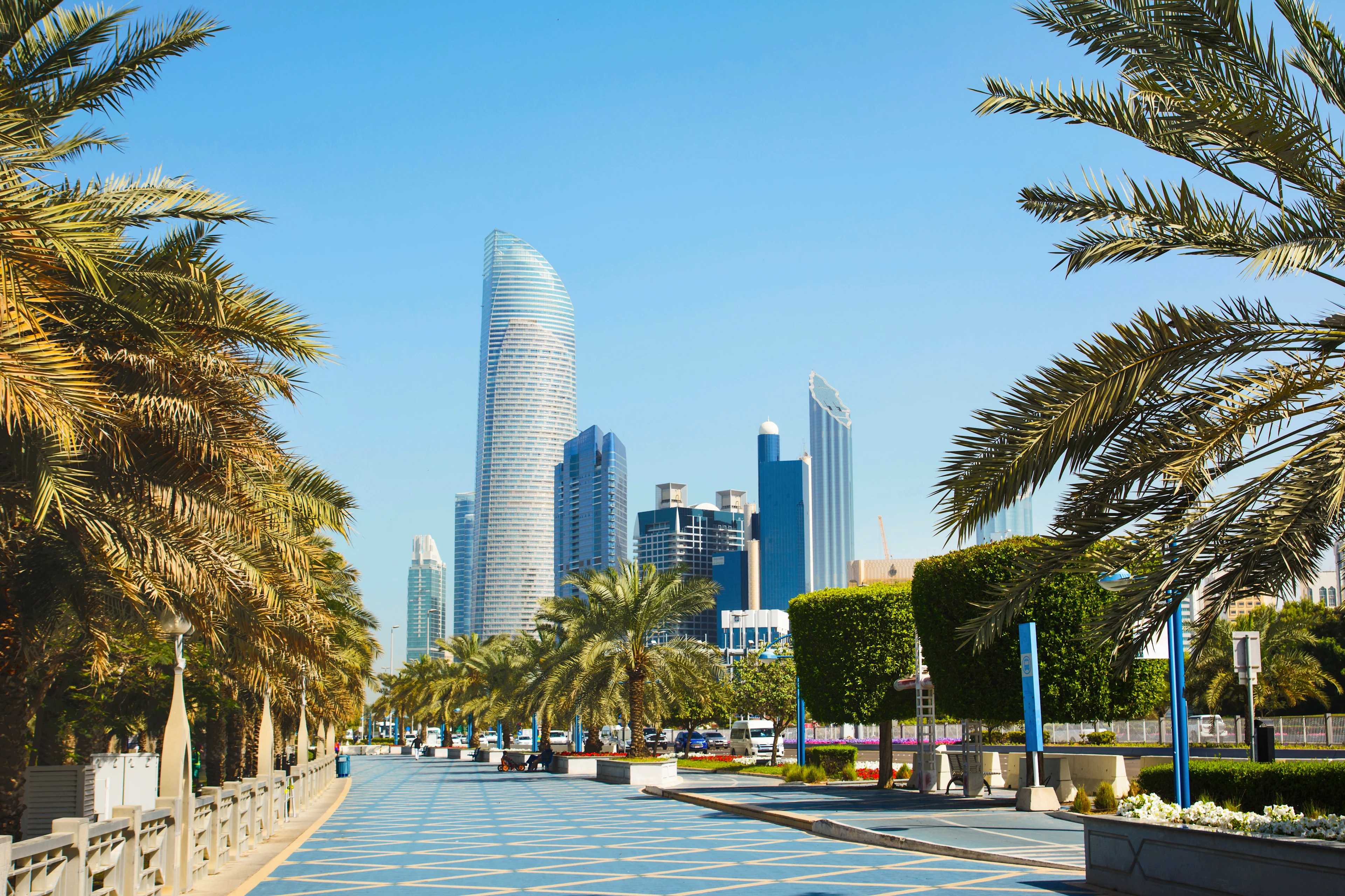 Utsikt över Abu Dhabis skyline