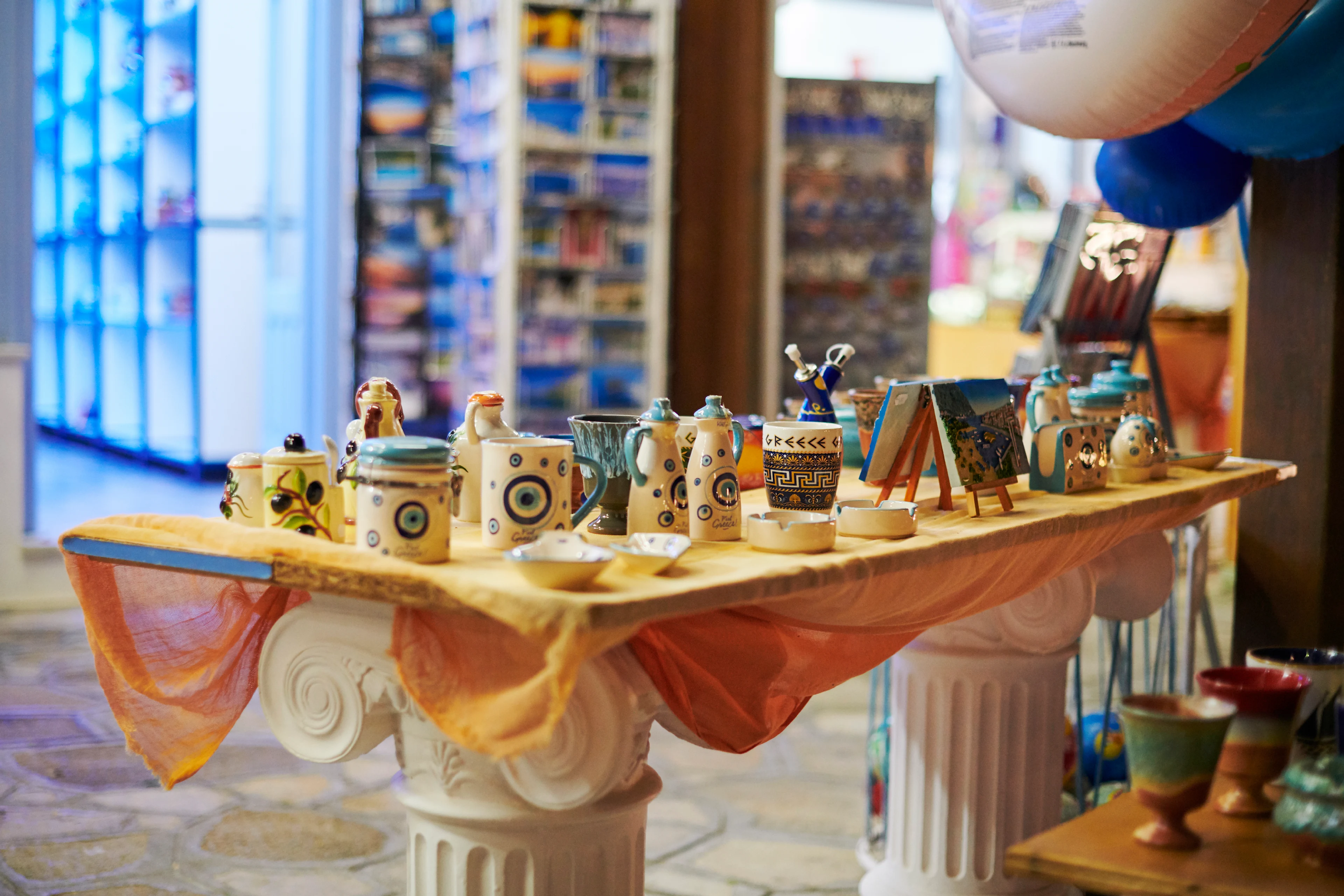Butik med souvenirer på Samos