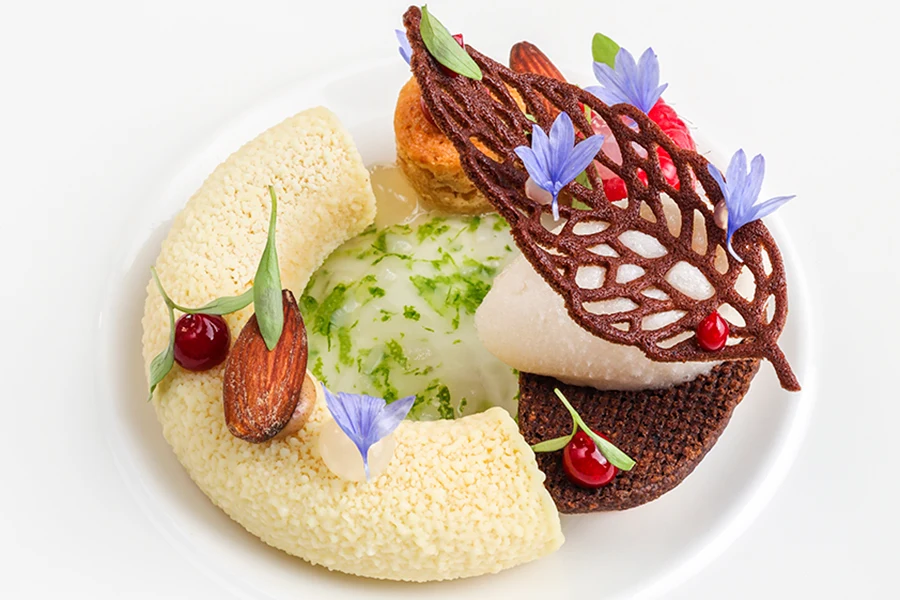 Nærbilde av vakker gourmetmat