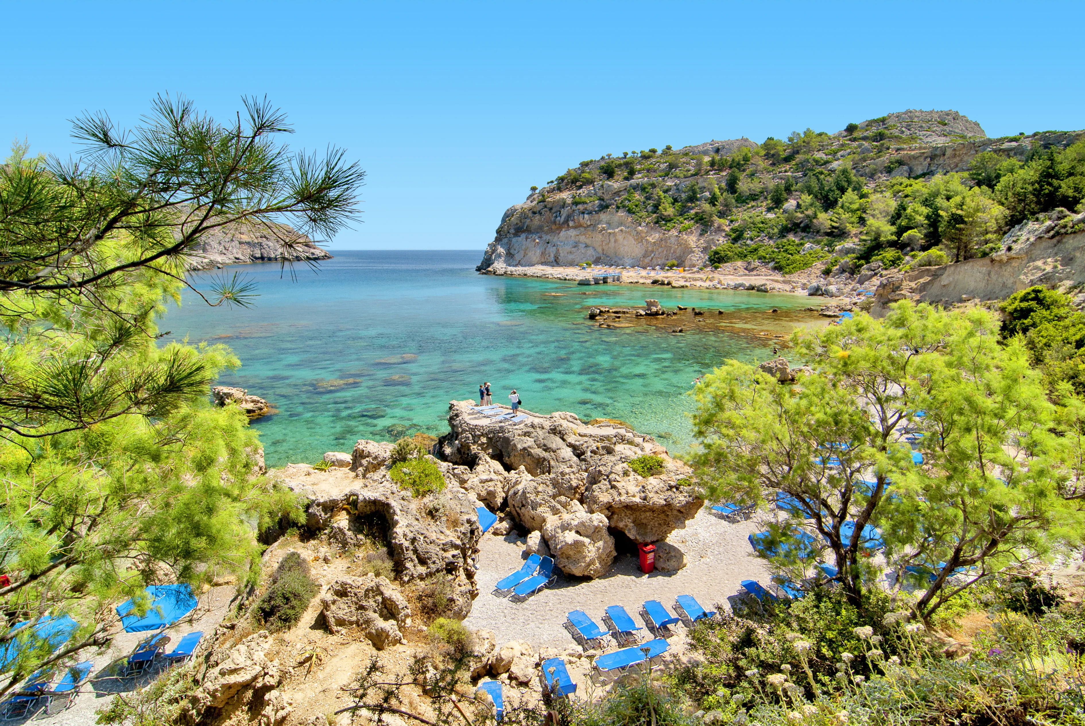 strand på rhodos, grekland