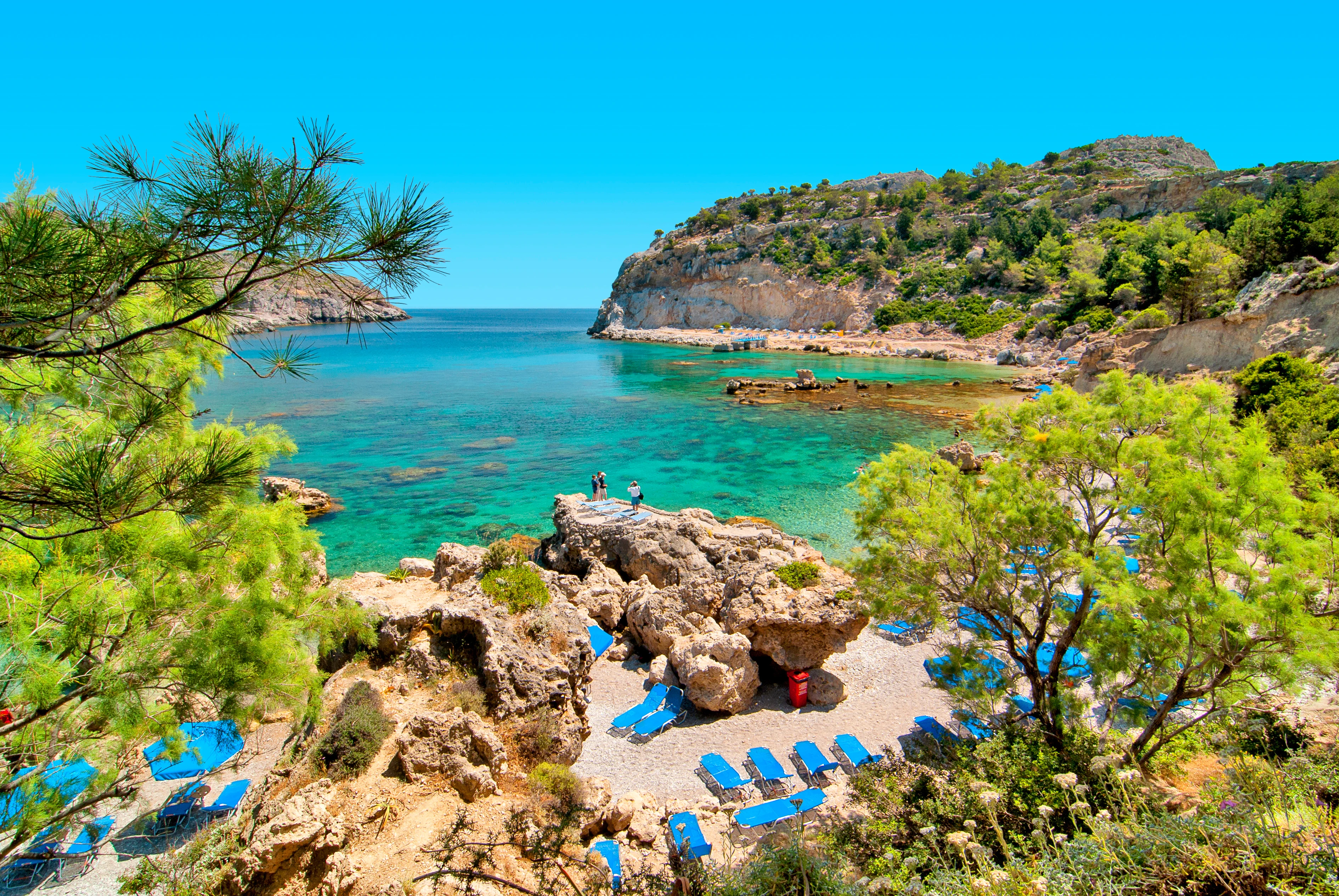 Strand op Rhodos, Griekenland