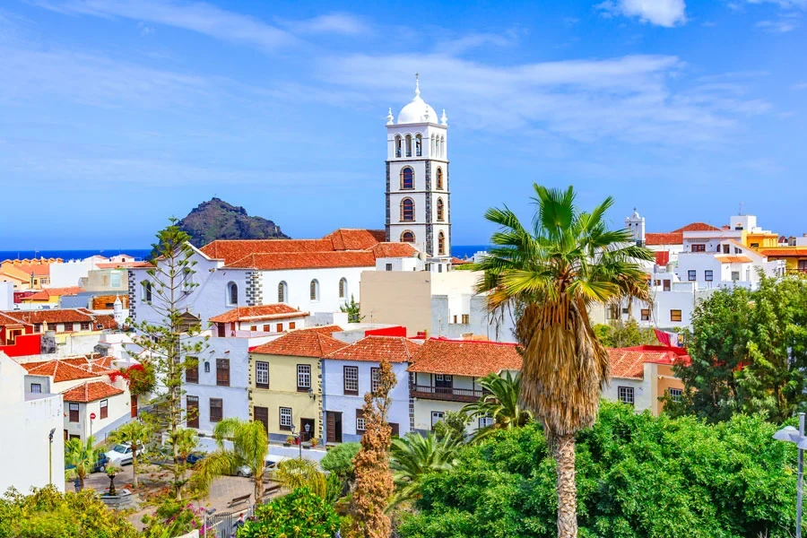 De oude hoofdstad van Garachico op Tenerife