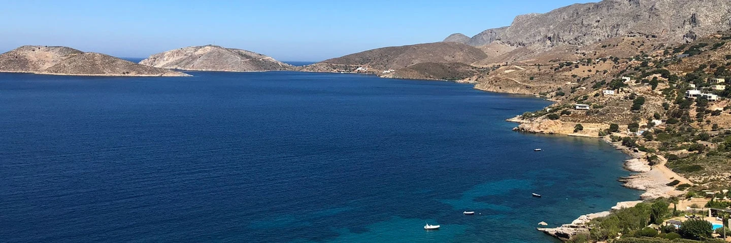 Vy över Kalymnos kust