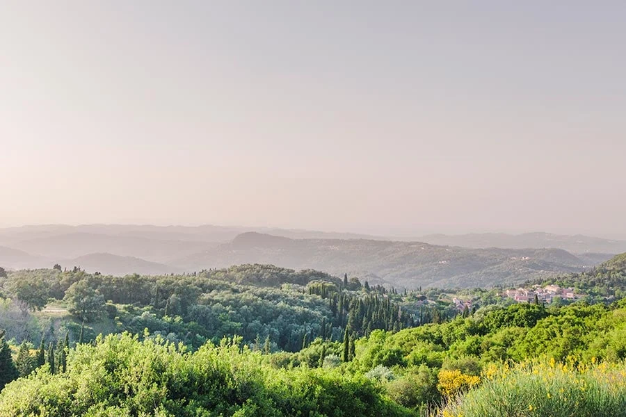 prachtig uitzicht op Corfu