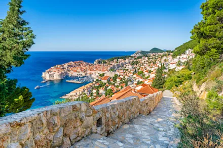 Magisk utsikt över Dubrovnik och havet