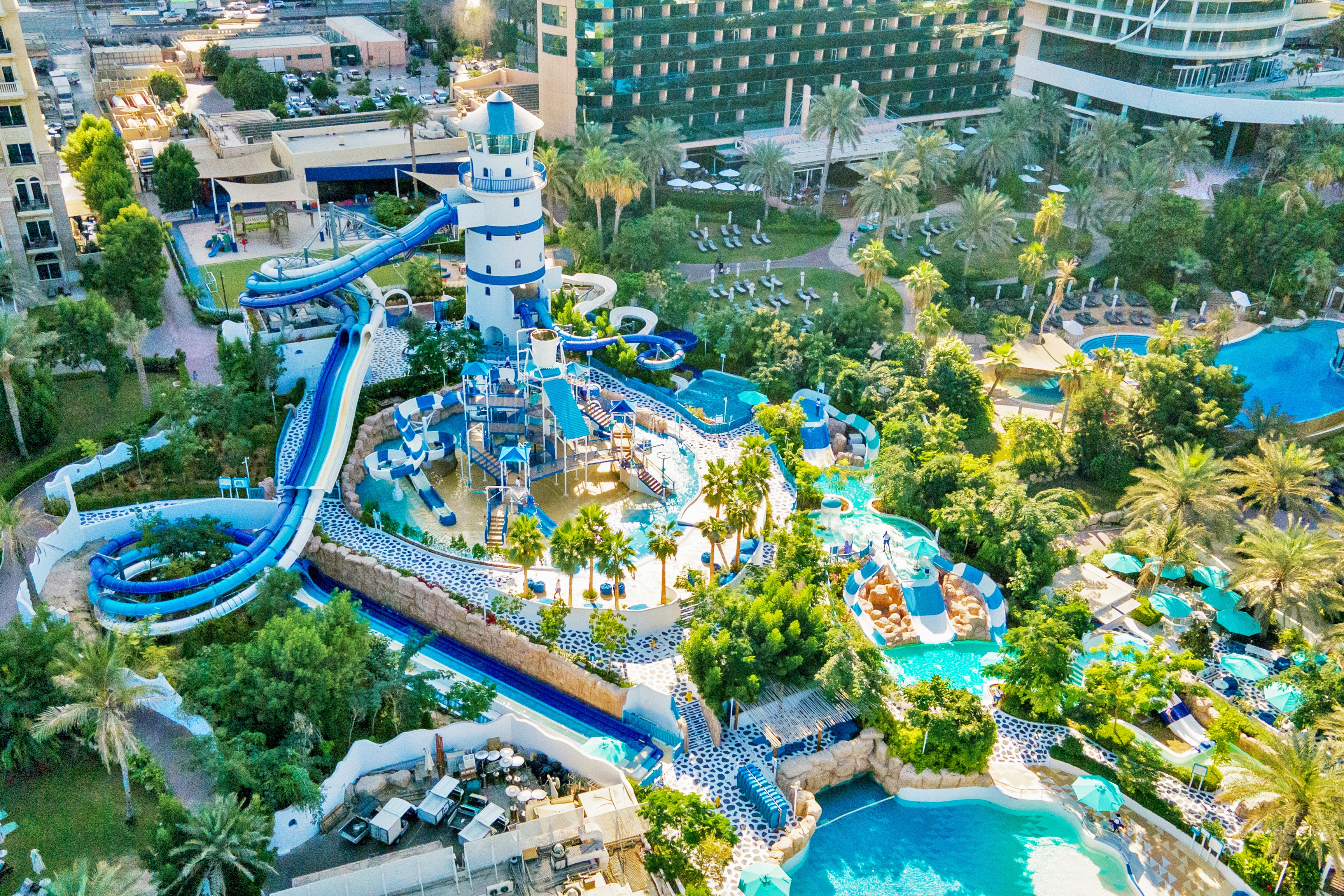 Waterpark bij het Westin Dubai Mina Seyahi hotel in Dubai