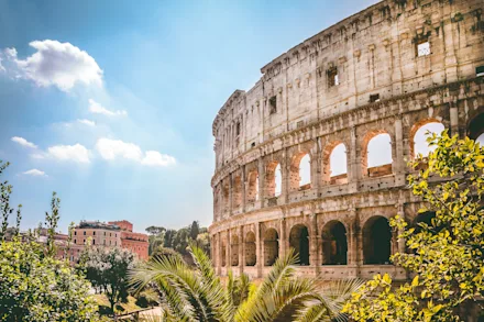 Närbild på Colosseum i Rom