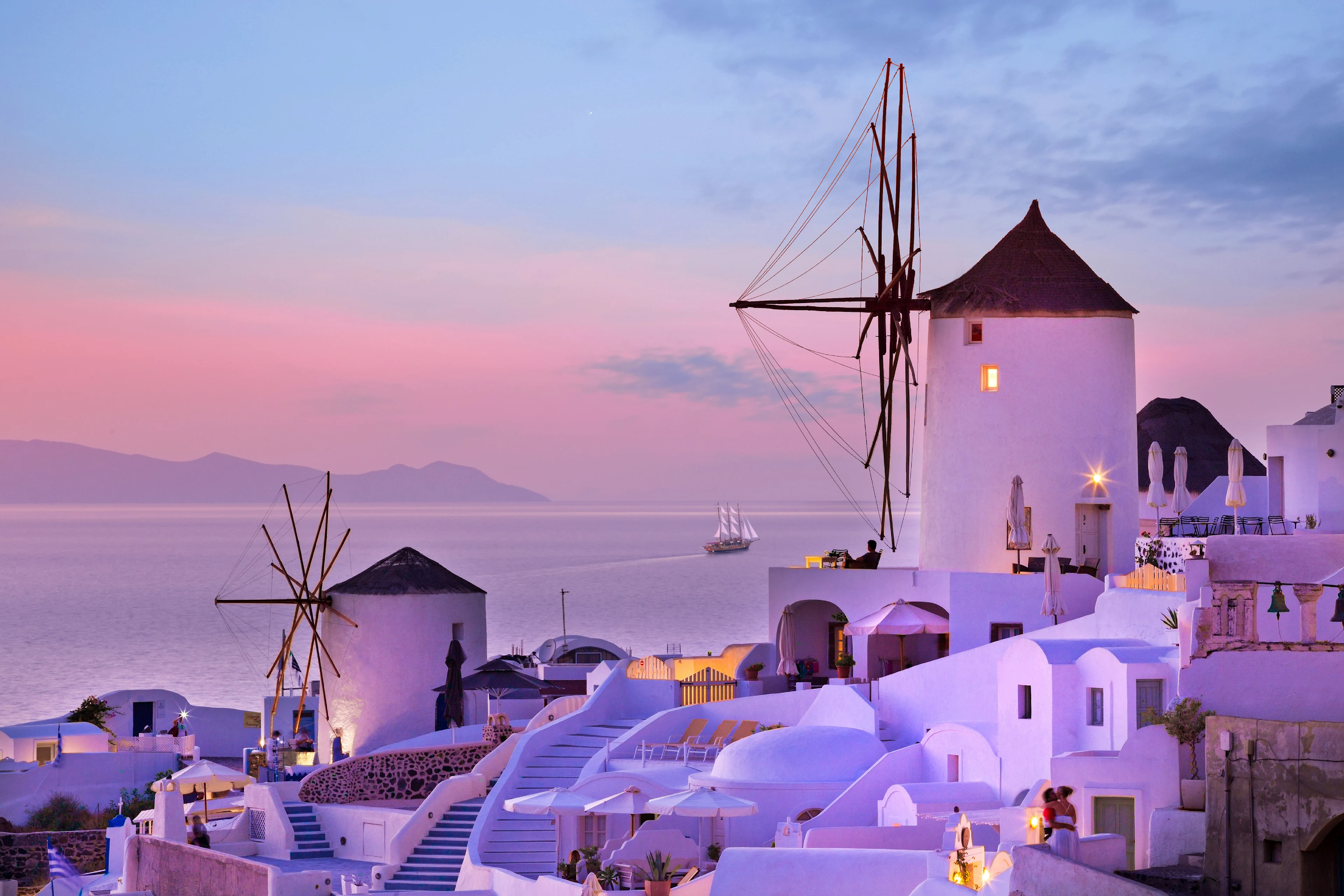 Hellas, Santorini, Oia ved solnedgang