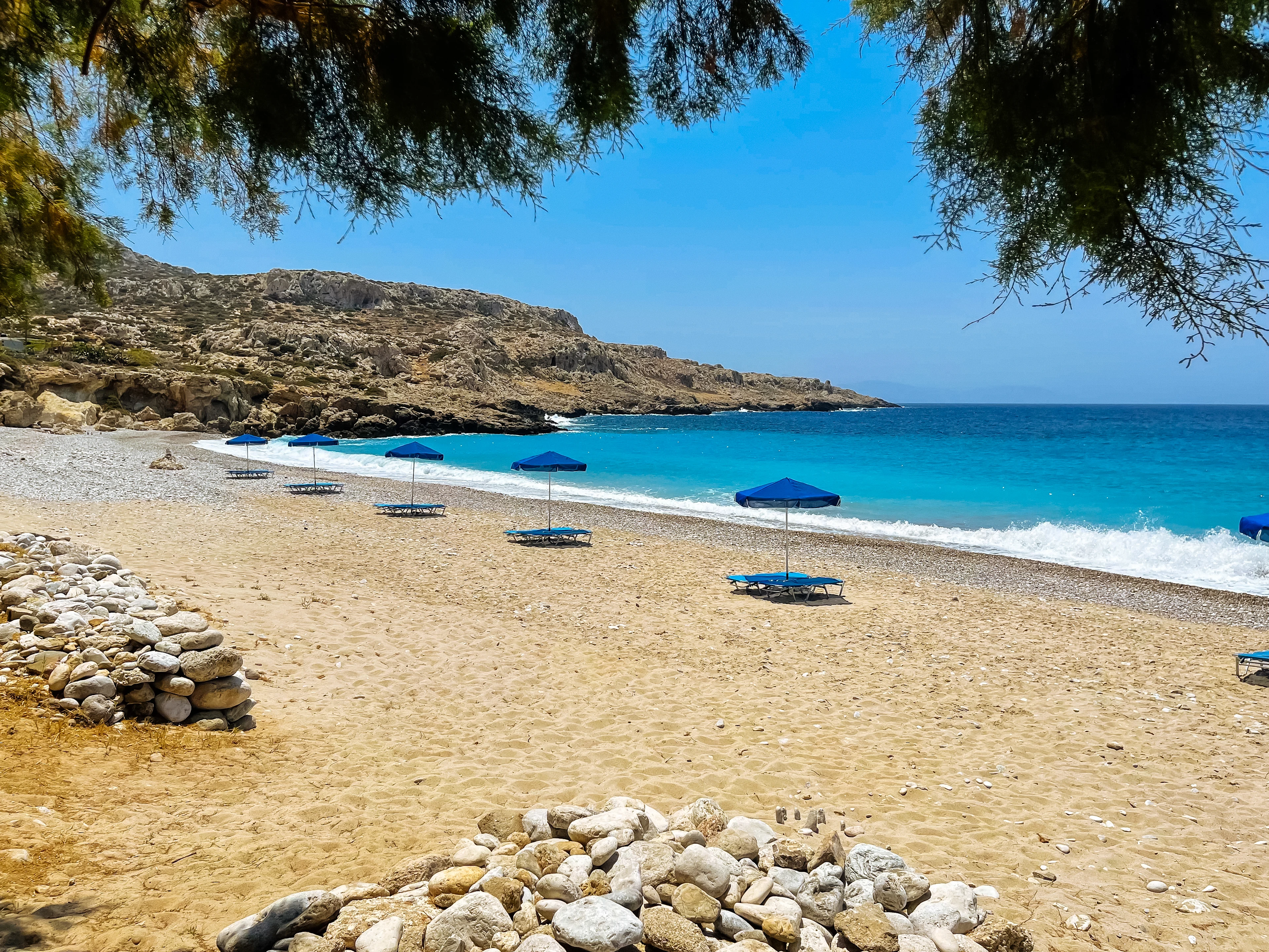 Idylliska Potali Beach på Karpathos