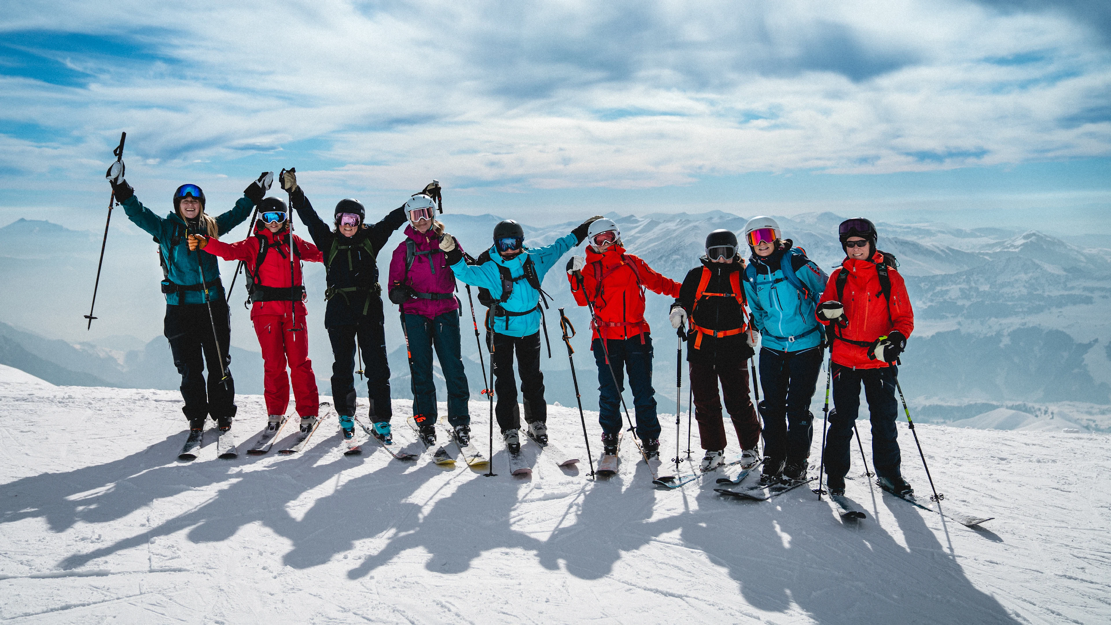 SKolungdomar på skidresa