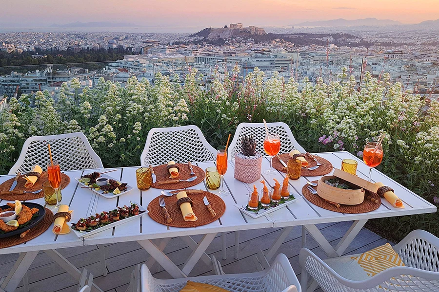 Udsigt fra St. George Lycabettus Lifestyle Hotel i Athen