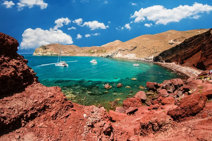 santorini red beach