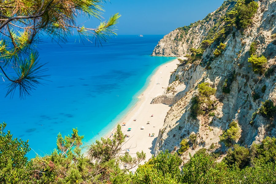 Beach on Lefkada island, Greece