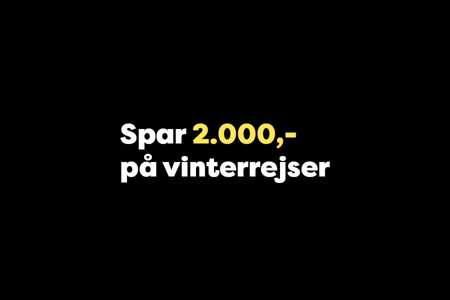 Spar 2.000,- på vinterrejser