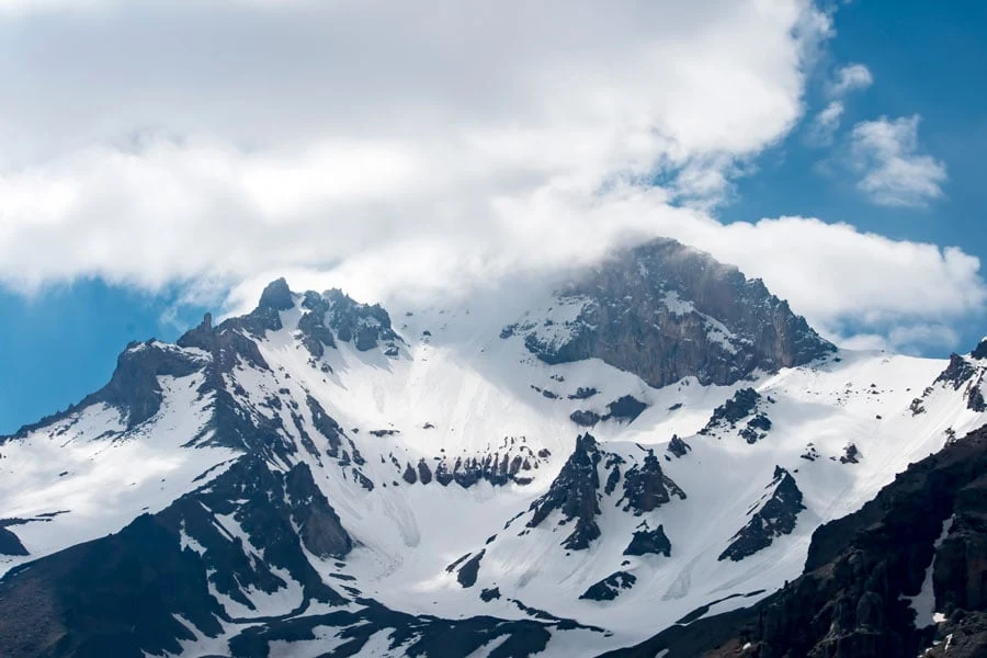 Oversikt over Erciyes-fjellet i Kappadokia