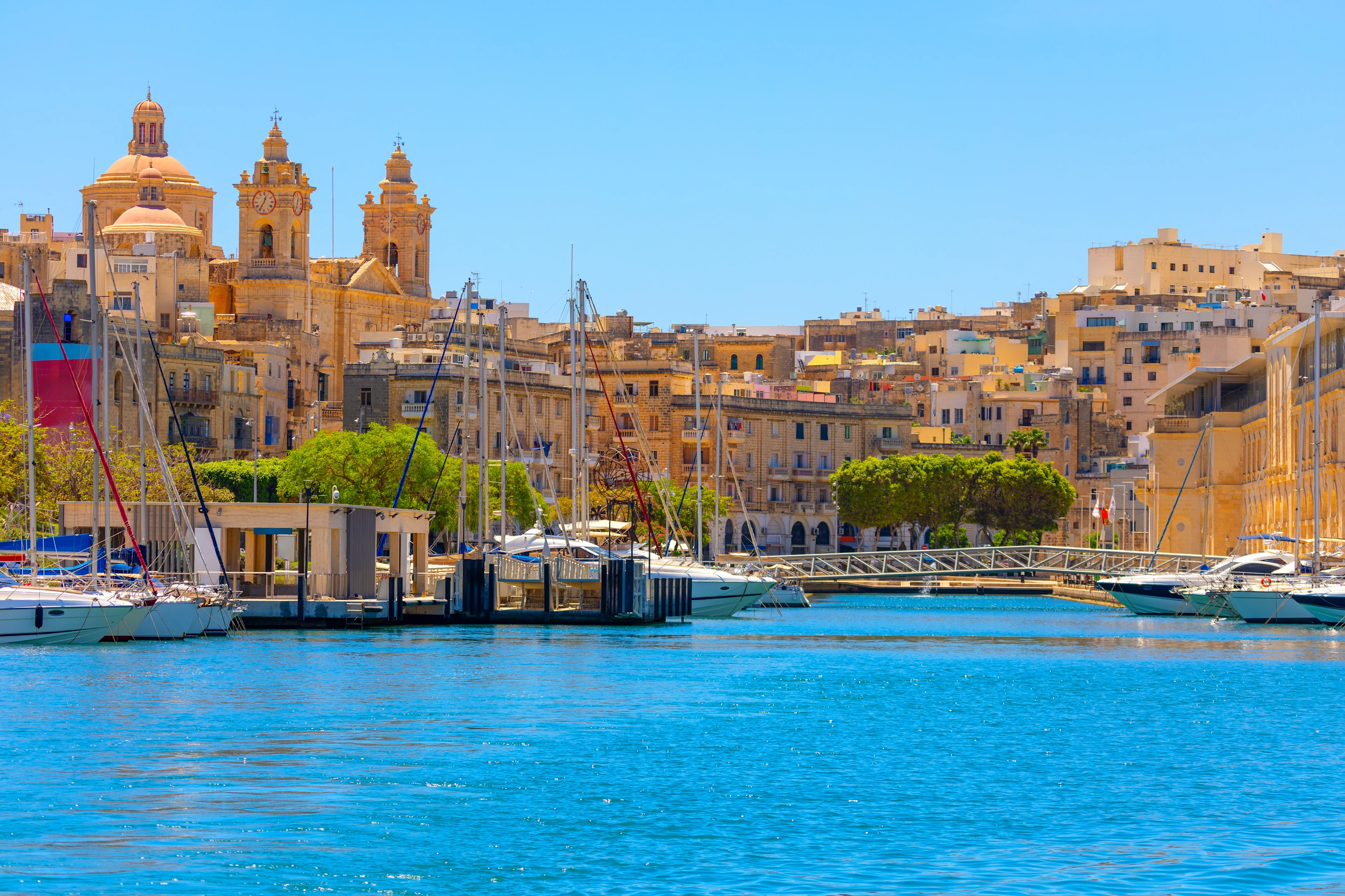 Utsikt over Grand Harbour på Malta