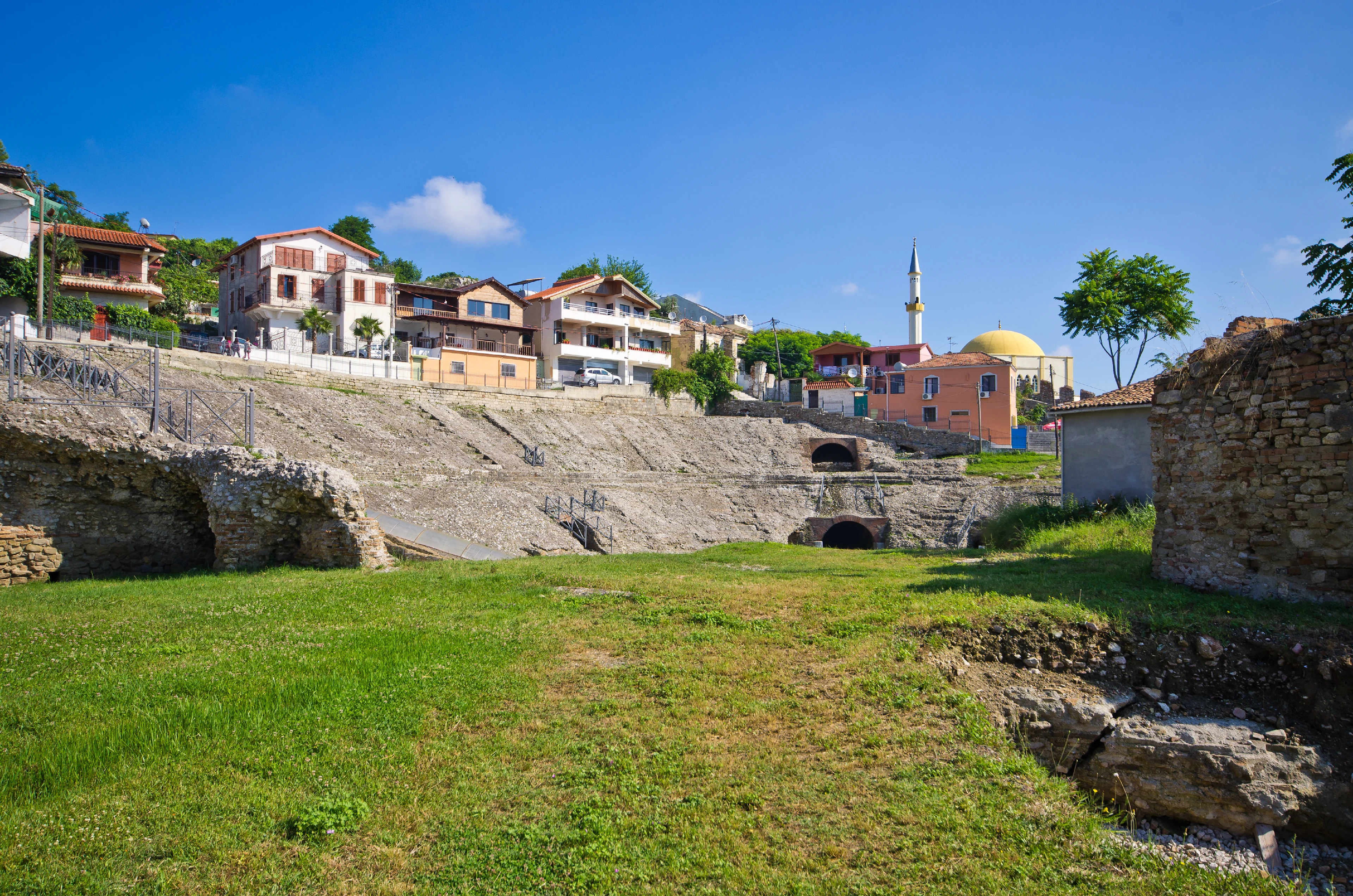 opgegraven amfitheater in Durres